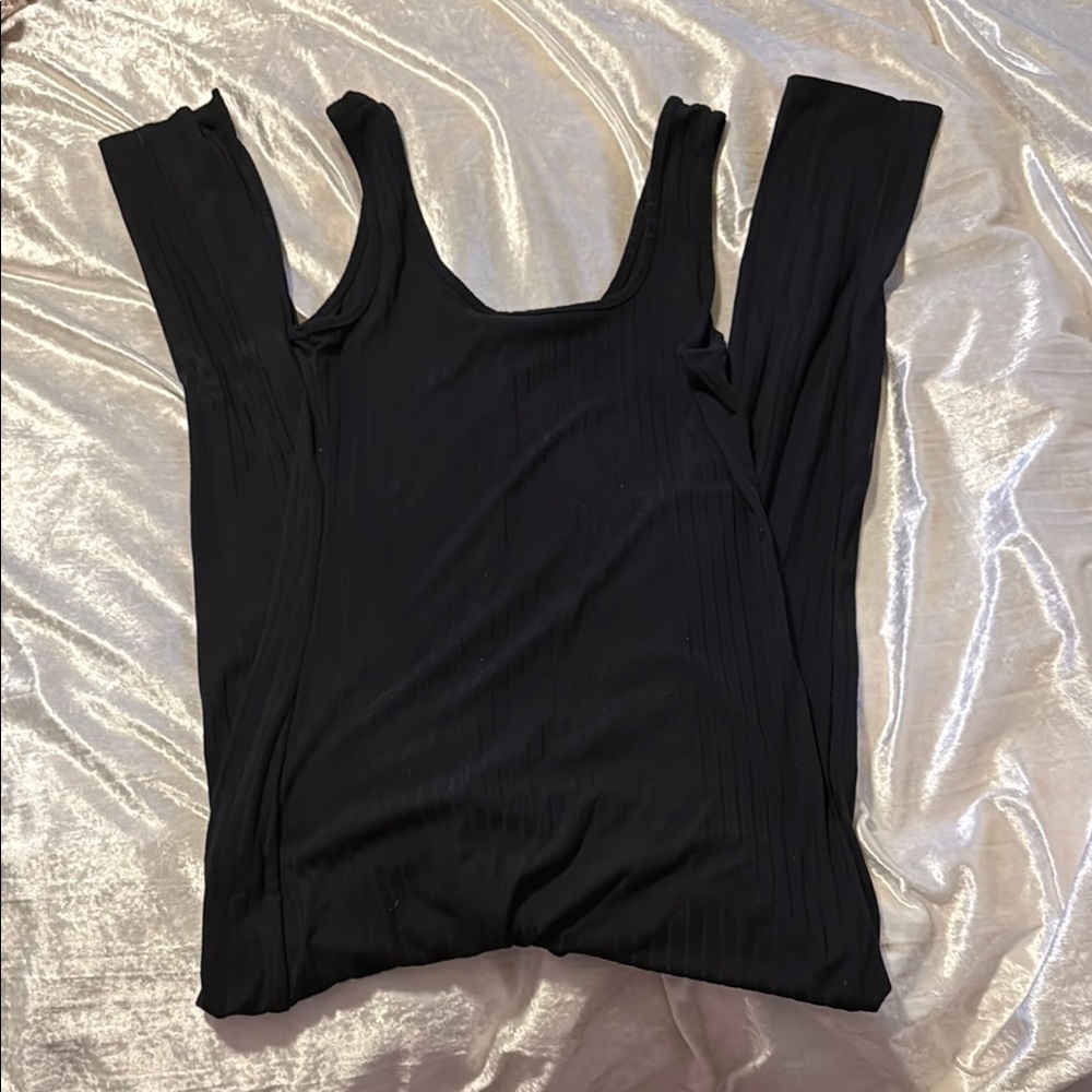 Rubbed Black Bodysuit